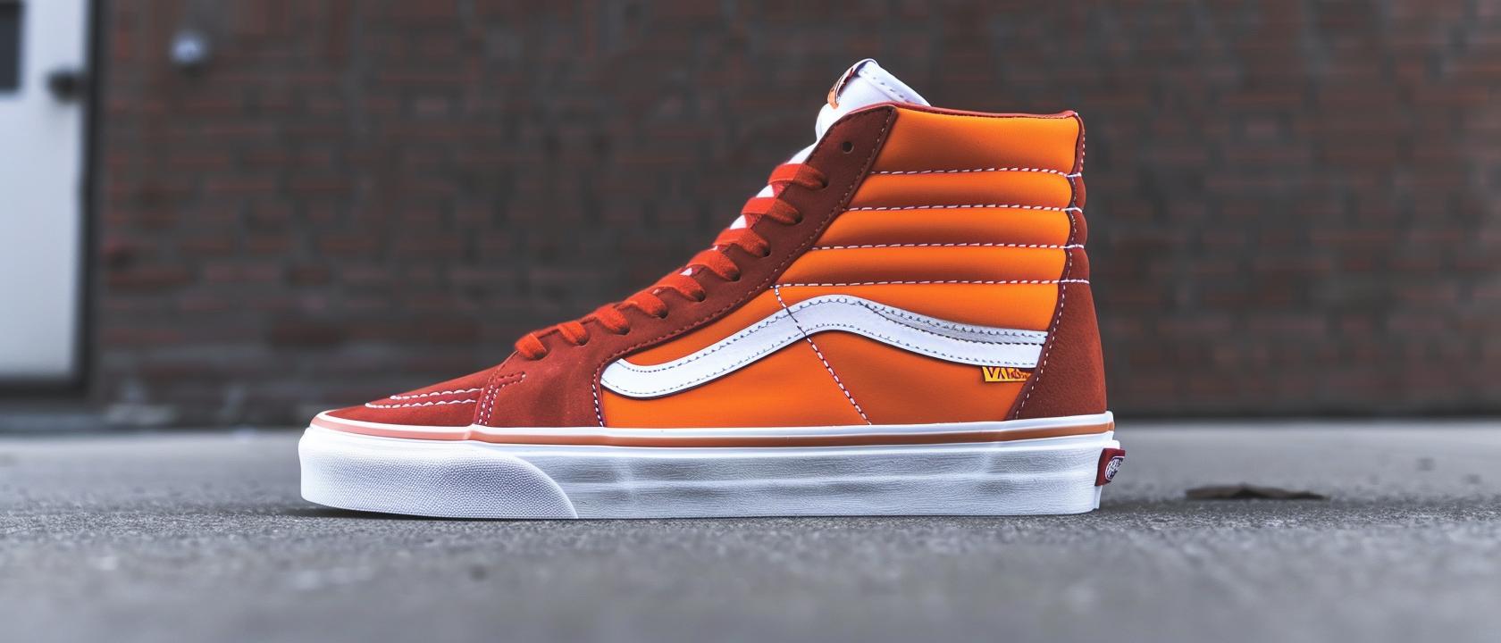 Vans sk8 hi flame, vans sk8 hi orange, vans sk8 flame