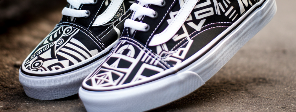 vans black white